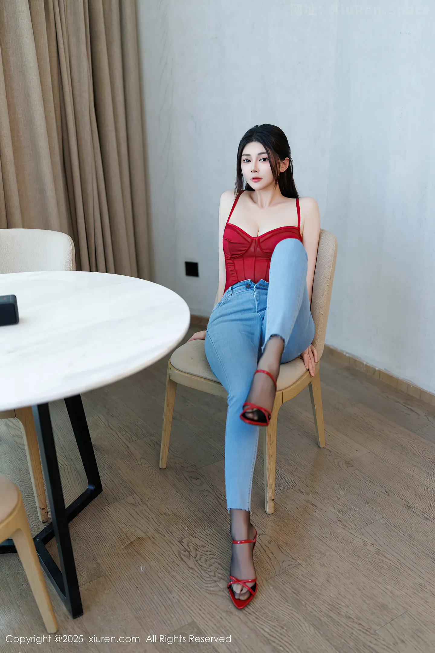 图片[3]-[XiuRen秀人网] VOL.10090 模特凯竹Quinn红色连体内衣+粉色情趣内衣秀丰腴身材诱惑写真82P-秀人网官方网站